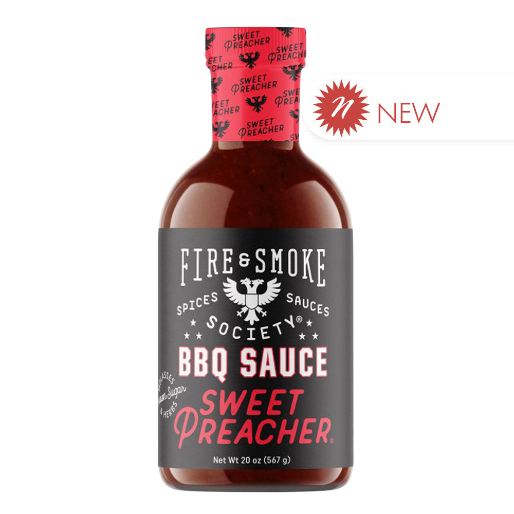 Wholesale Fire&Smoke - Sweet Preacher Sauce - 20Oz-6ct Case Bulk