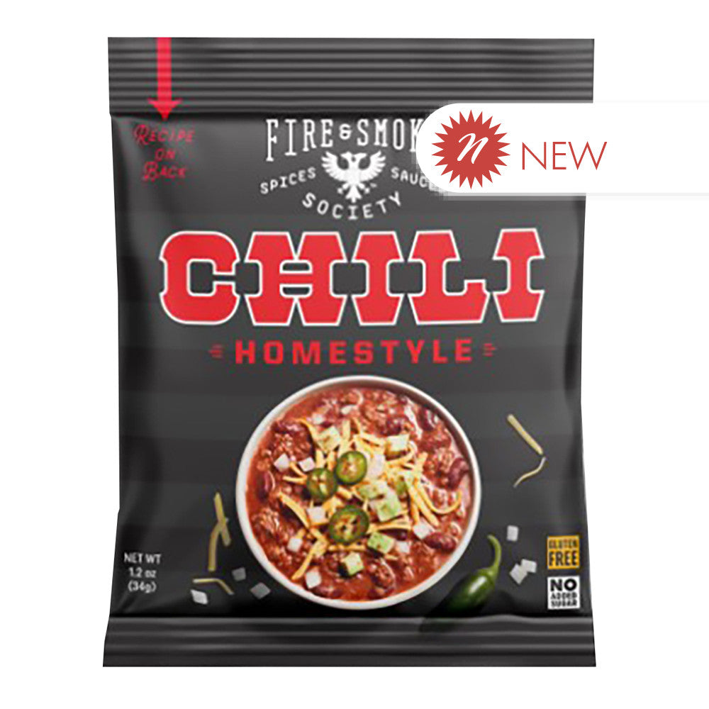 Wholesale Fire&Smoke - Chili Homestyl Seasoning - 1.2Oz-12ct Case Bulk