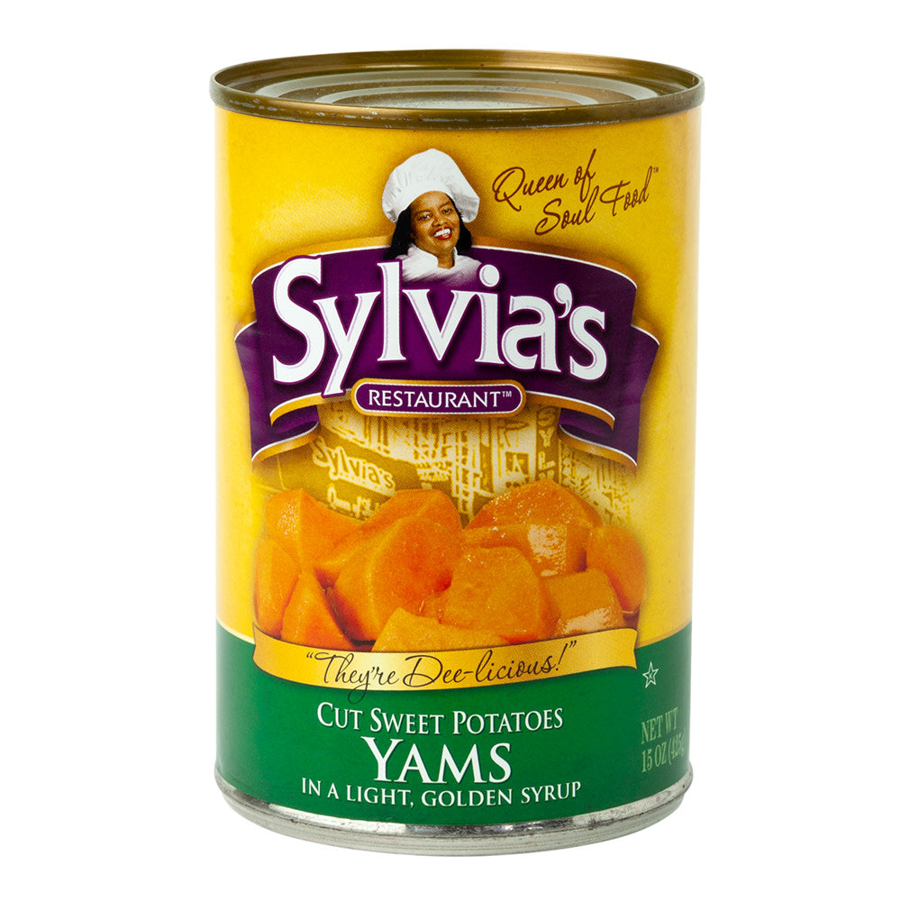 Wholesale Sylvia'S Cut Yams In Light Syrup 15 Oz Can-12ct Case Bulk