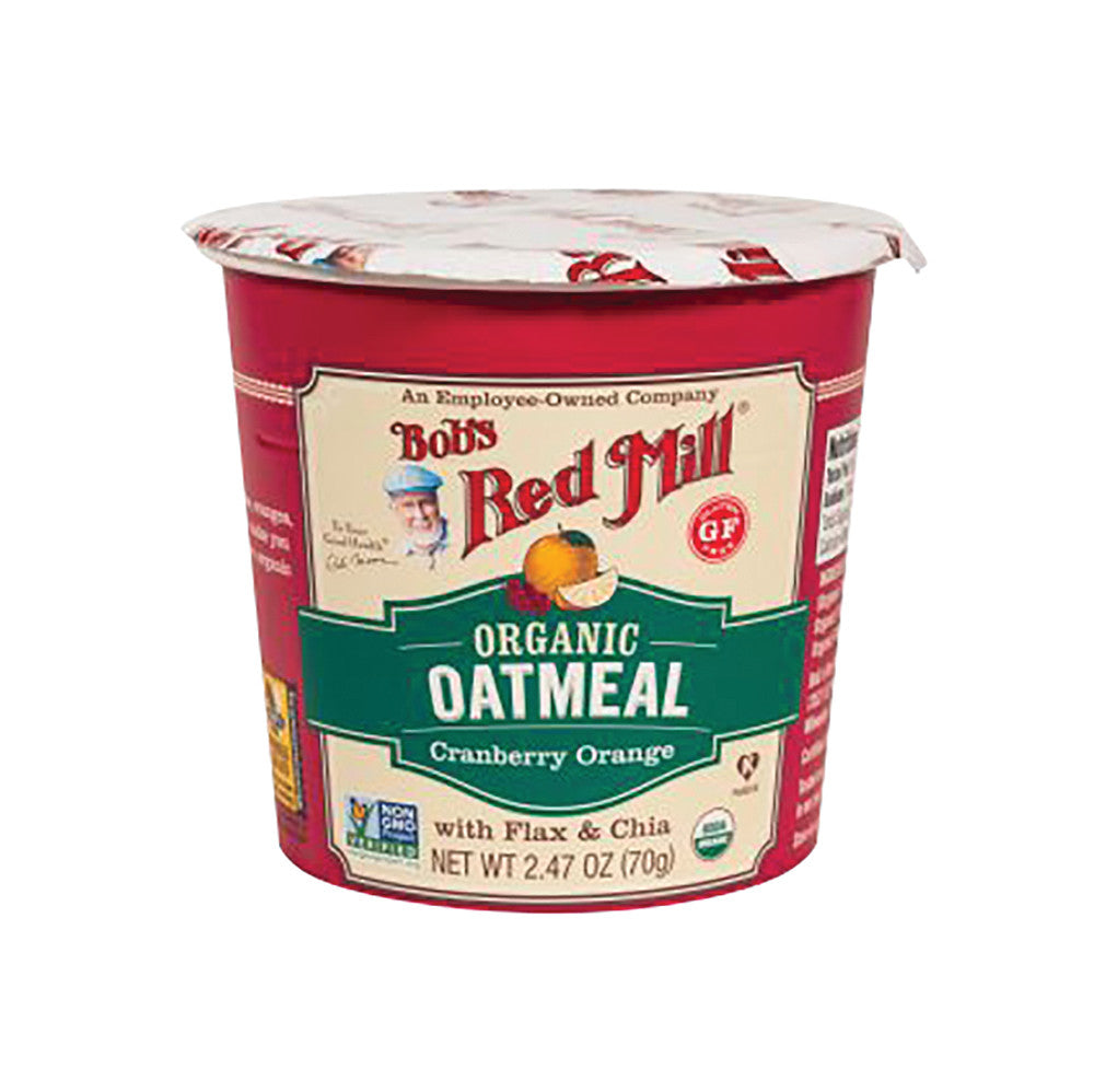 Wholesale Bob'S Red Mill Organic Cranberry Orange Oatmeal 2.47 Oz Cup-12ct Case Bulk