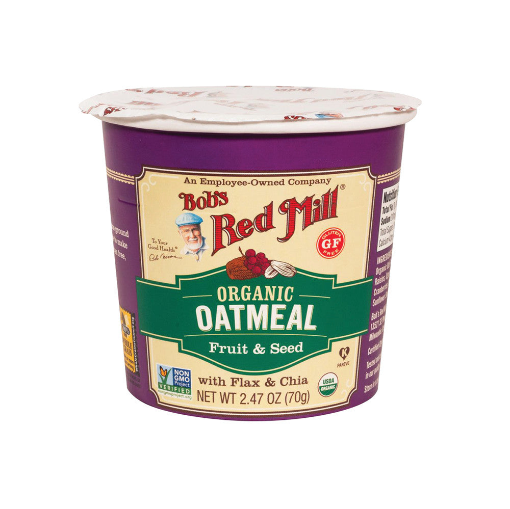 Bob'S Red Mill Organic Fruit And Seed Oatmeal 2.47 Oz Cup