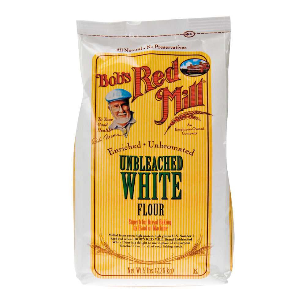 Bob'S Red Mill Unbleached White Flour 5 Lb Bag