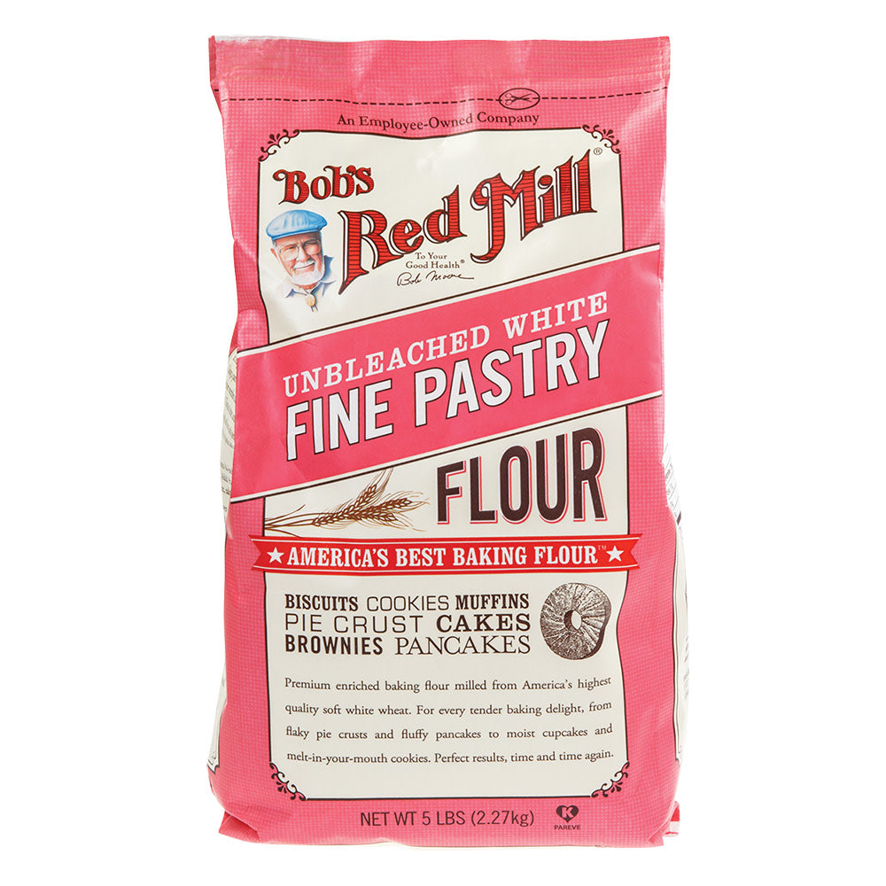 Bob'S Red Mill White Fine Pastry Flour 5 Lb Bag