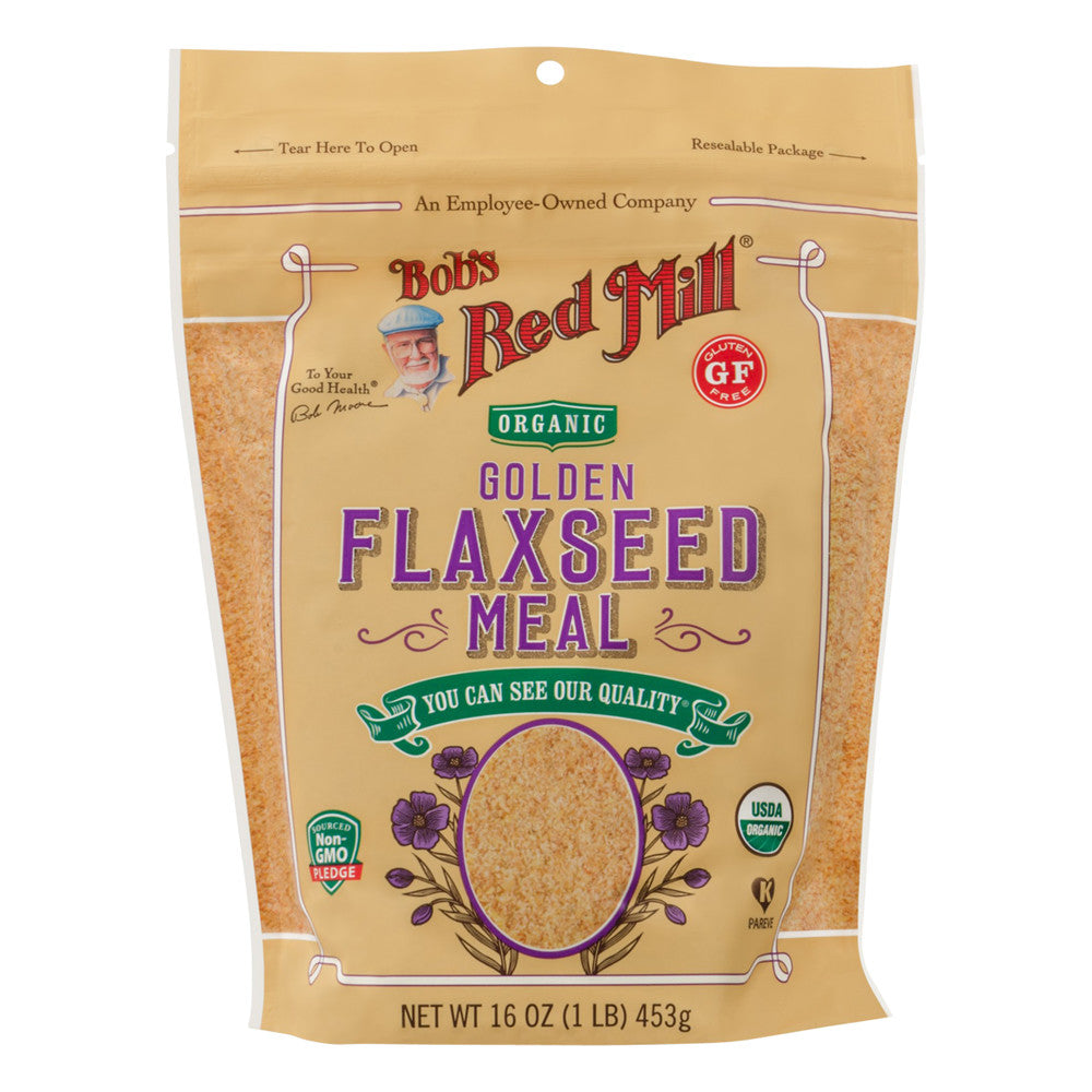 Bob'S Red Mill Organic Golden Flaxseed Meal 16 Oz Pouch