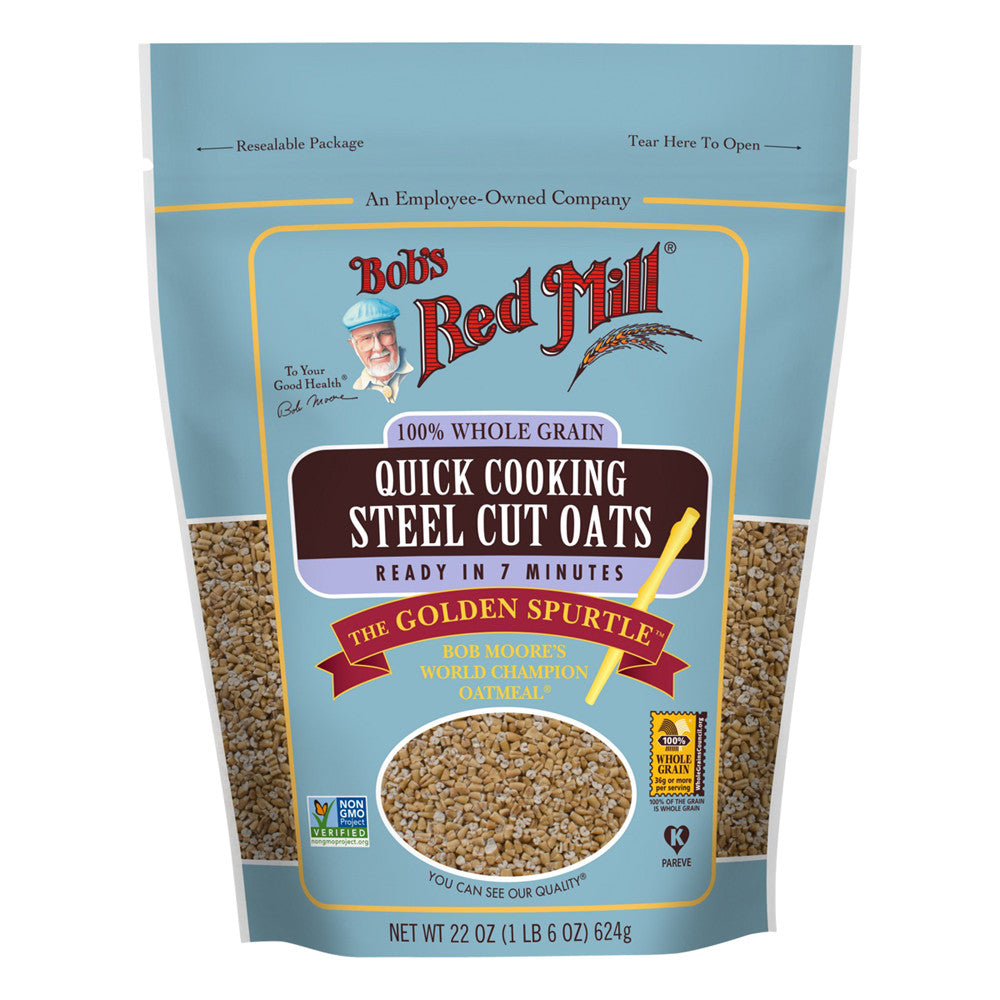 Bob'S Red Mill Quick Cooking Steel Cut Oats 22 Oz Pouch