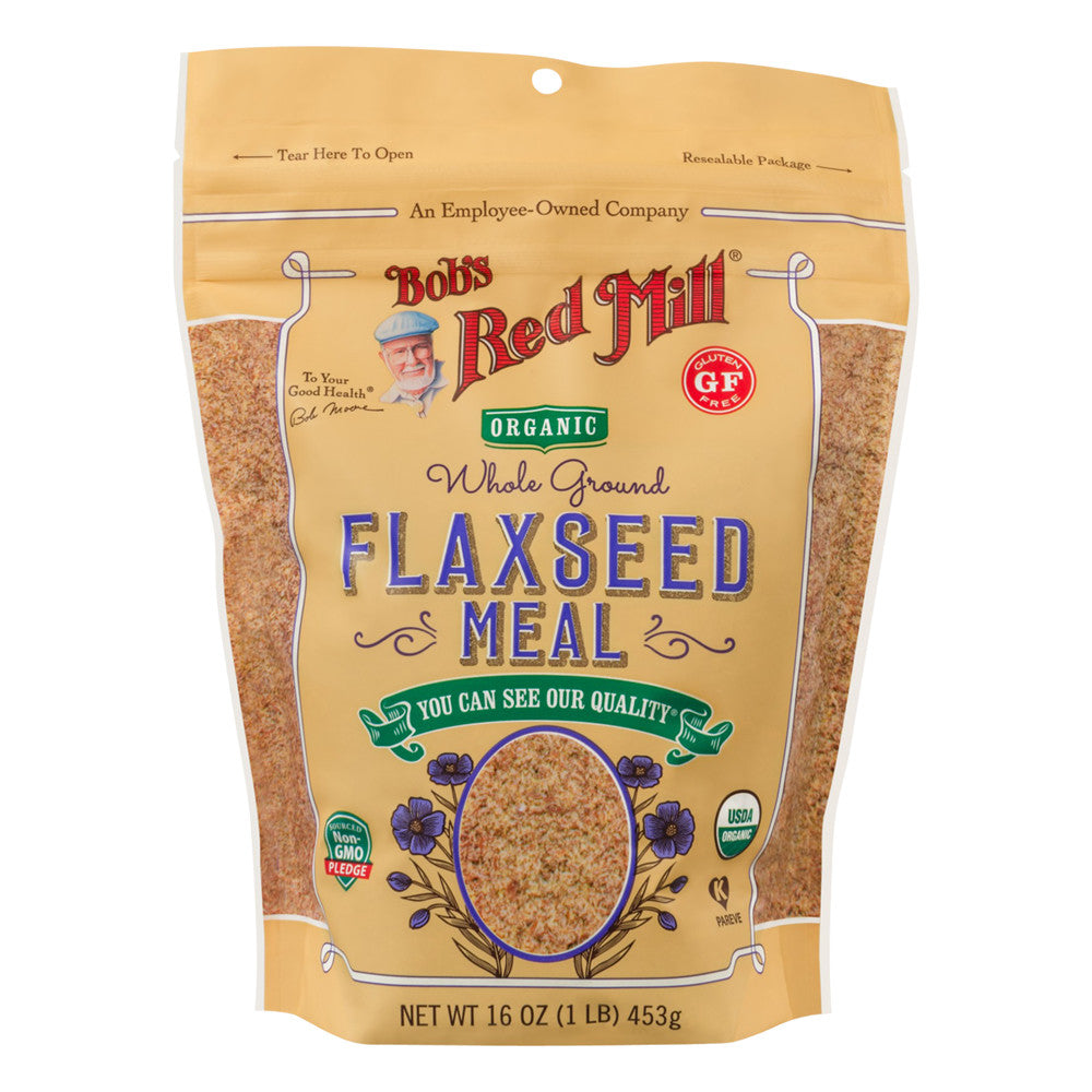 Wholesale Bob'S Red Mill Organic Flaxseed Meal 16 Oz Pouch- Bulk