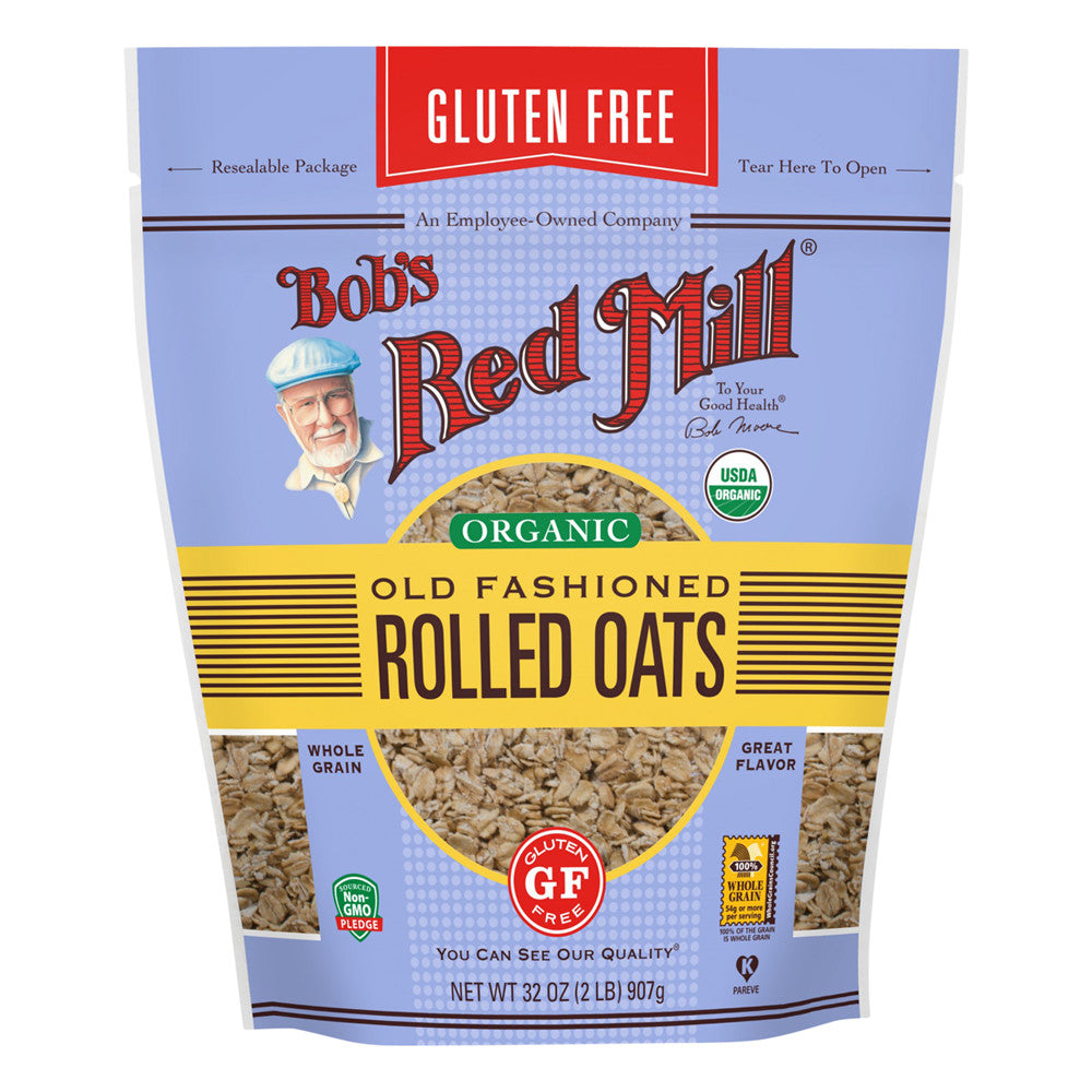 Bob'S Red Mill Gluten Free Organic Old Fashioned Rolled Oats 32 Oz Pouch
