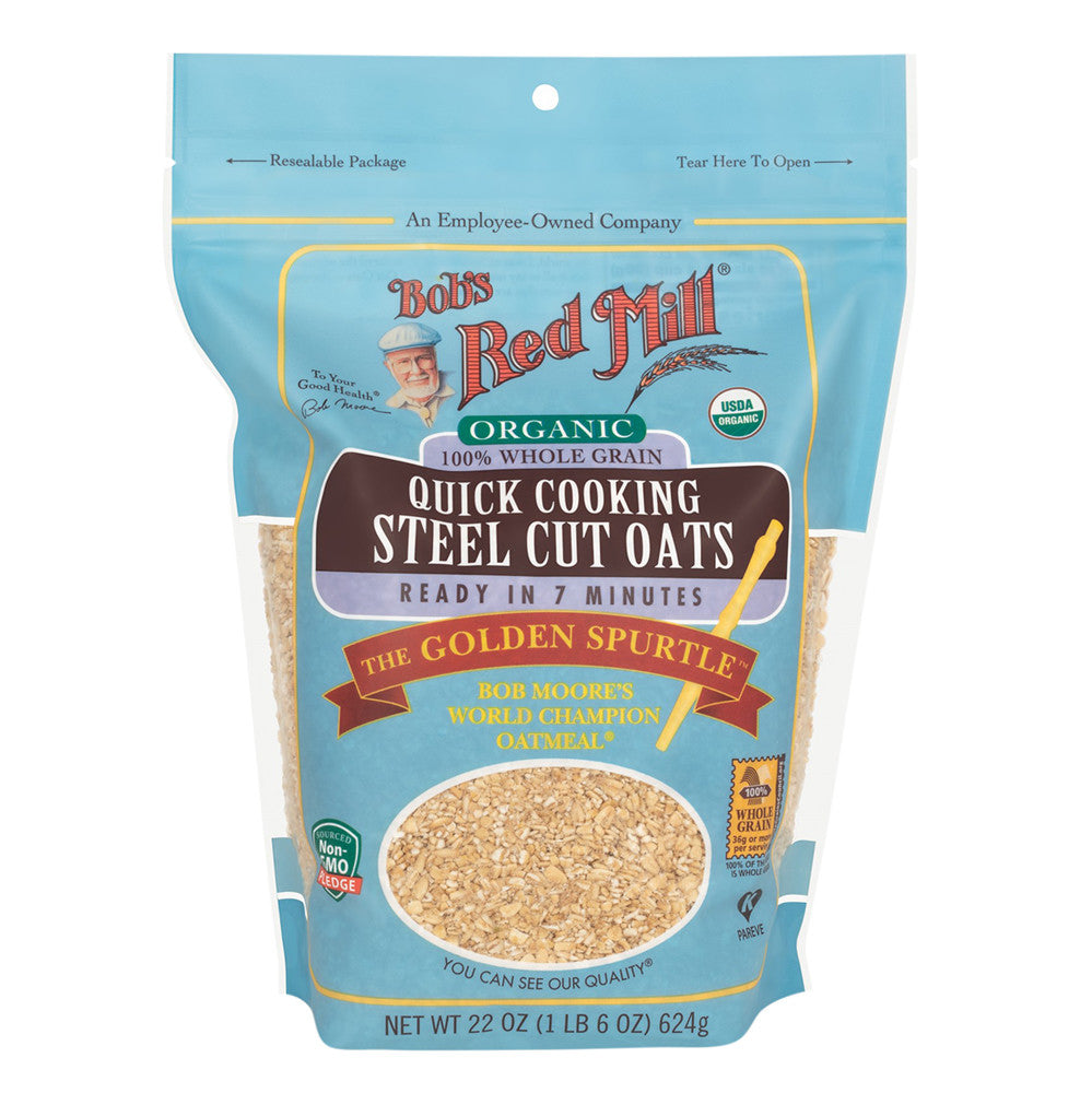 Bob'S Red Mill Organic Quick Cook Steel Cut Oats 22 Oz Pouch