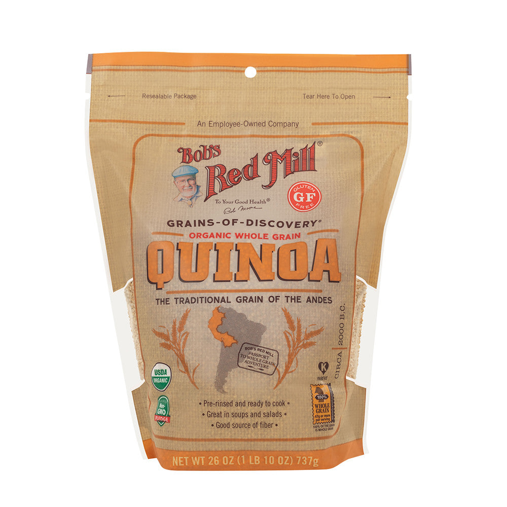 Bob'S Red Mill Gluten Free Organic Whole Grain Quinoa 26 Oz Pouch