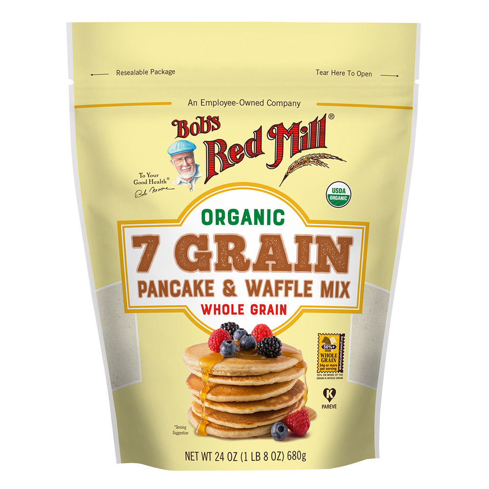 Bob'S Red Mill Organic 7 Grain Pancake & Waffle Mix 24 Oz Pouch