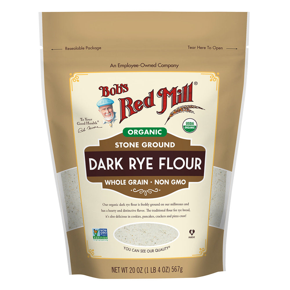 Wholesale Bob'S Red Mill Organic Dark Rye Flour 20 Oz Pouch- Bulk