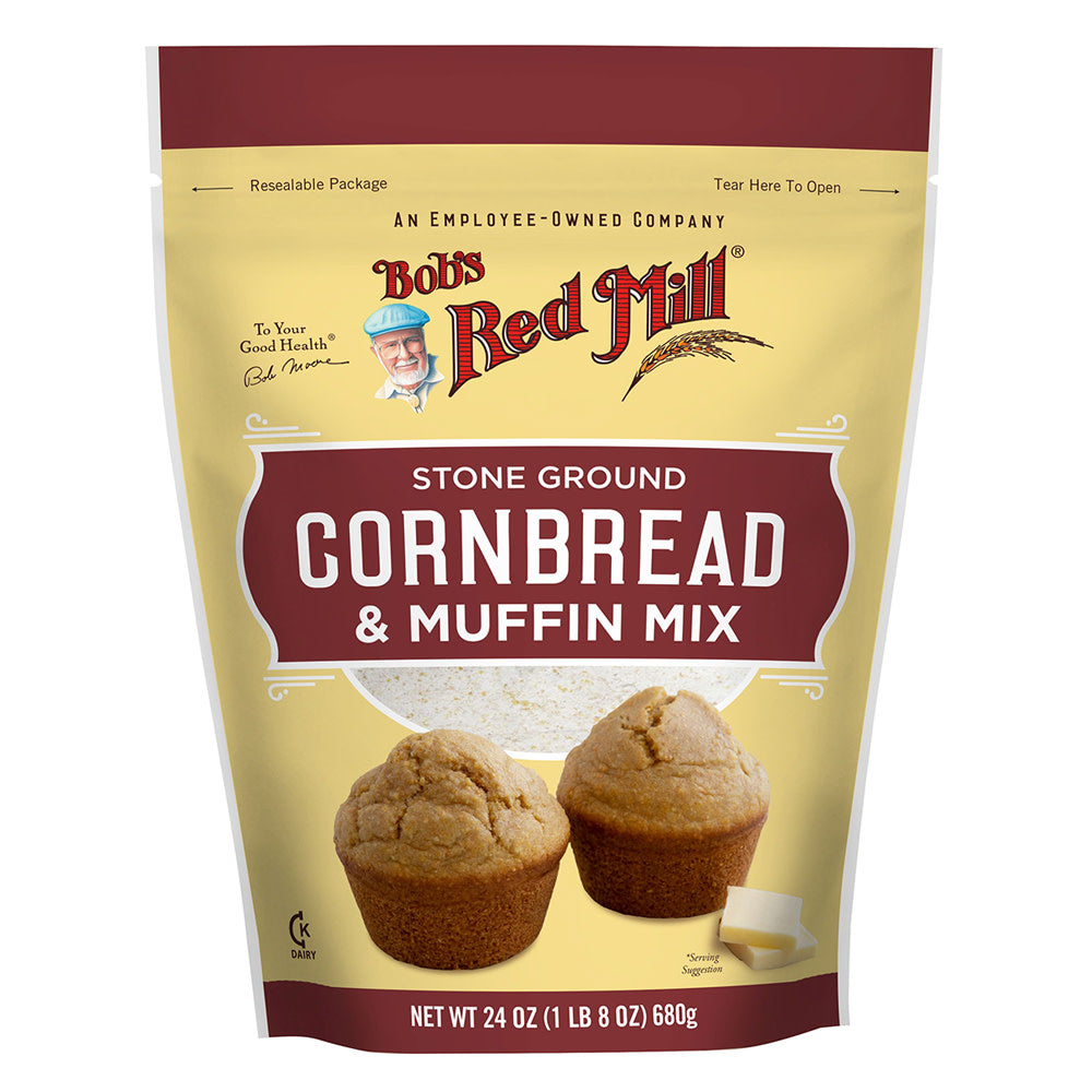 Bob'S Red Mill Cornbread & Corn Meal Muffin Mix 24 Oz Pouch