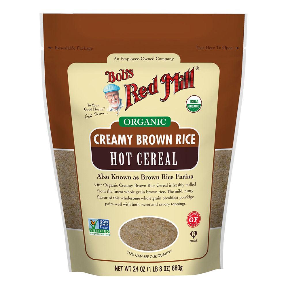 Wholesale Bob'S Red Mill Organic Brown Rice Farina Hot Cereal 24 Oz Pouch-4ct Case Bulk