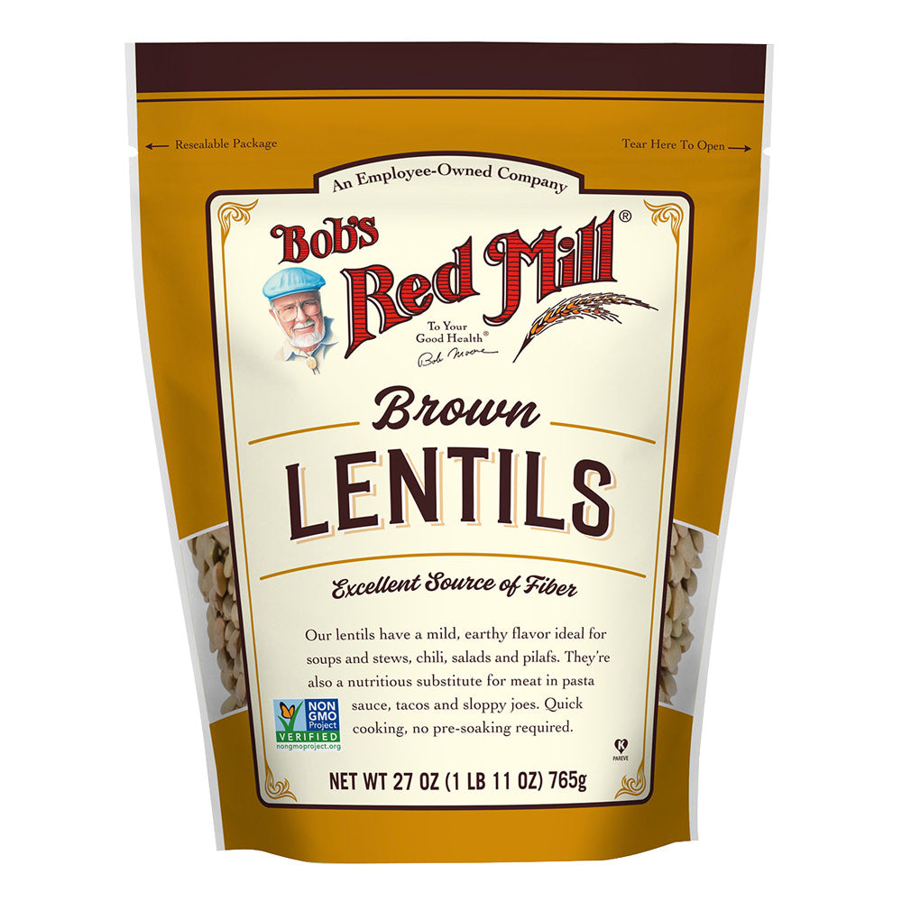 Wholesale Bob'S Red Mill Brown Lentils 27 Oz Pouch-4ct Case Bulk