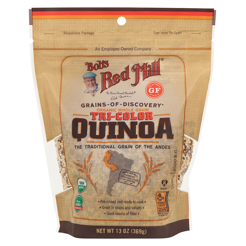 Wholesale Bob'S Red Mill Organic Tri-Color Quinoa 26 Oz Pouch-4ct Case Bulk