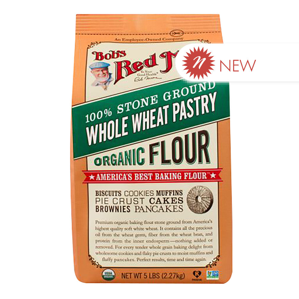 Wholesale Bob'S Red Mill Organic Whole Wheat Flour 5 Lb Pouch-8ct Case Bulk