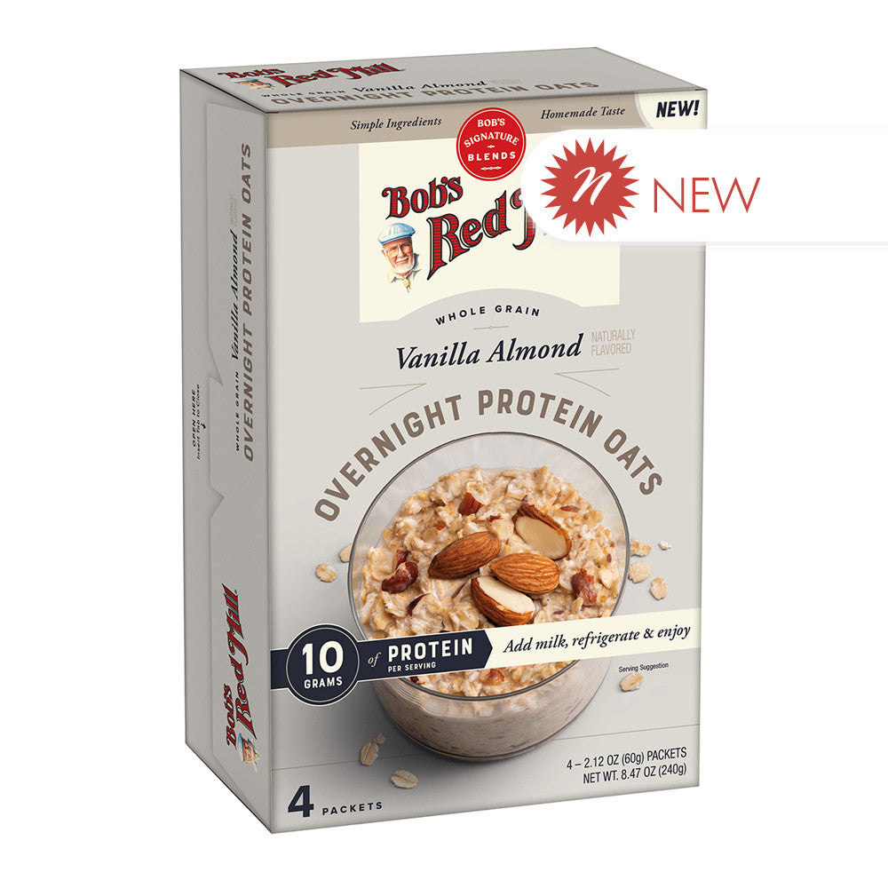 Wholesale Bob'S Red Mill Vanilla & Almond Overnight Protein Oats 8.47 Oz Box- Bulk