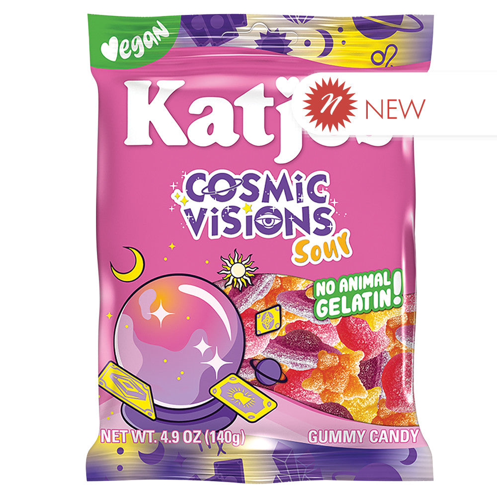 Wholesale Katjes Cosmic Visions Sour Gummies 4.9 Oz Peg Bag- Bulk