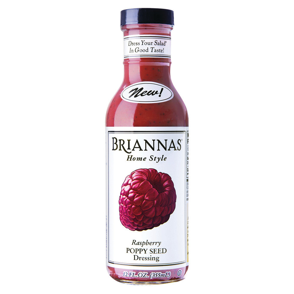 Briannas Raspberry Poppy Seed Dressing 12 Oz Bottle