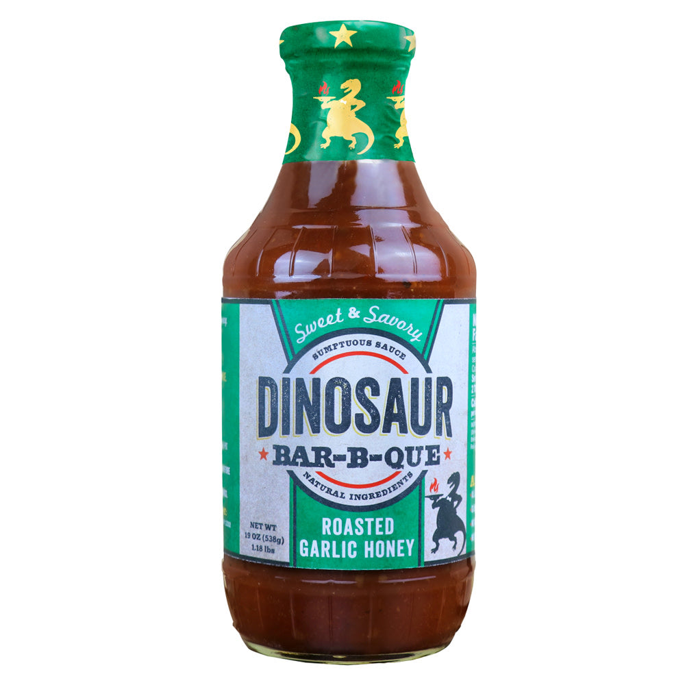 Dinosaur Bar-B-Que Roasted Garlic Honey Sauce 19 Oz Bottle