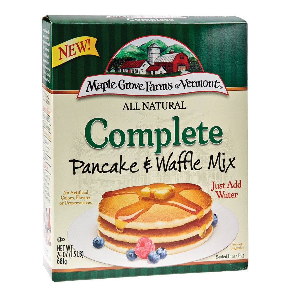 Wholesale Maple Grove Farms All Natural Complete Pancake & Waffle Mix 24 Oz Box-6ct Case Bulk