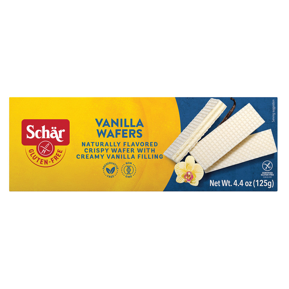 Wholesale Schar Gluten Free Vanilla Wafers 4.4 Oz Box-12ct Case Bulk