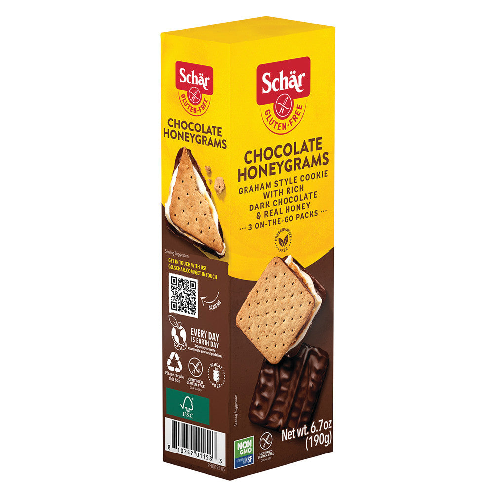 Wholesale Schar Gluten Free Chocolate Honeygrams 6.7 Oz Box-6ct Case Bulk