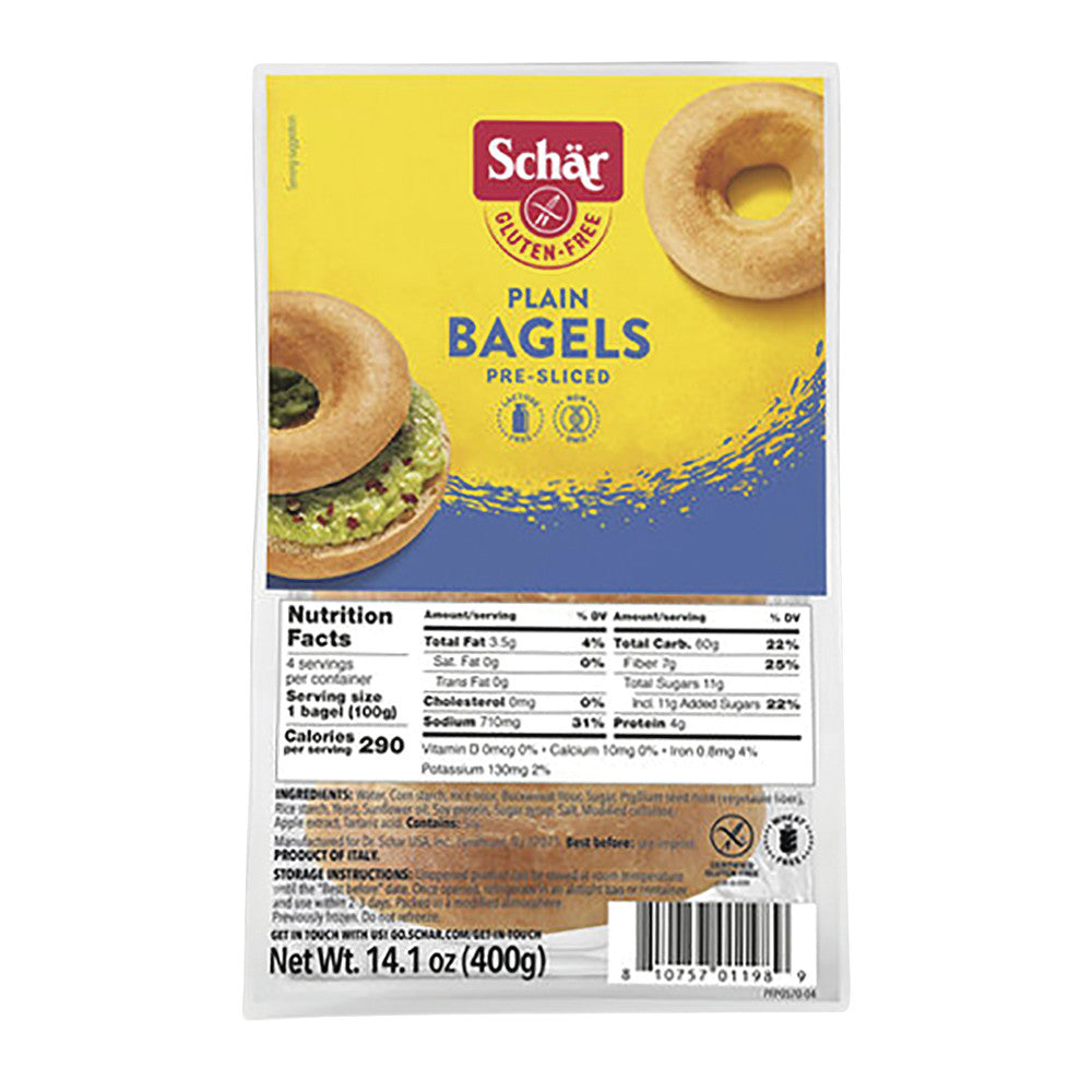 Wholesale Schar Gluten Free Plain Bagels 14.1 Oz- Bulk