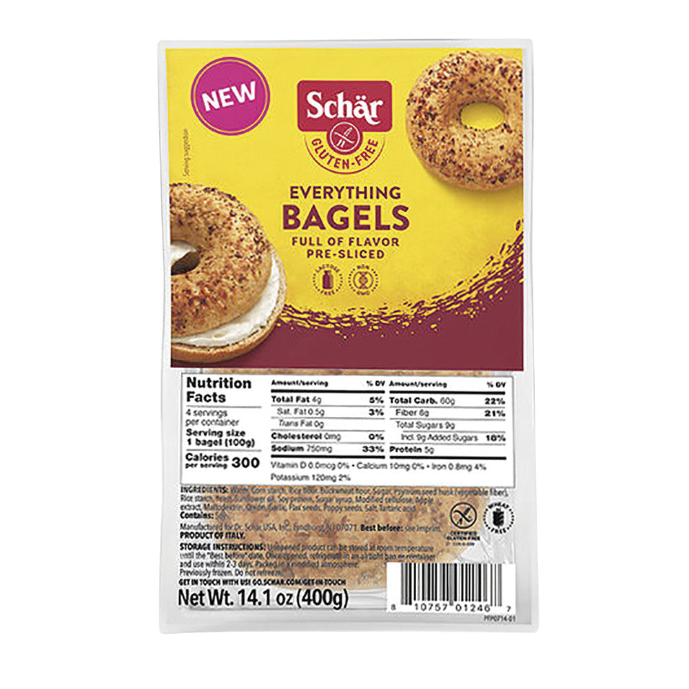 Wholesale Schar Gluten Free Everything Bagels 14.1 Oz-4ct Case Bulk