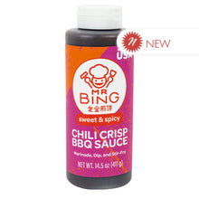 Wholesale Mr Bing Sweet & Spicy Chili Crisp Bbq Sauce 14.5 Oz Bottle- Bulk