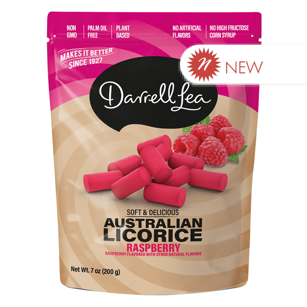 Wholesale Darrell Lea - Raspberry Soft Licorice - 7Oz- Bulk