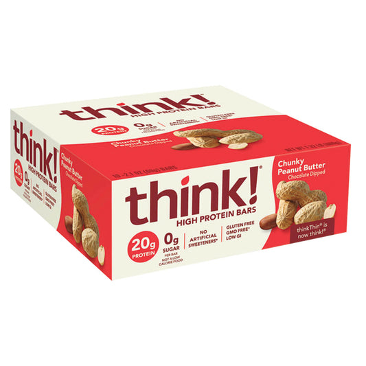Wholesale Think! Chunky Peanut Butter Protein Bar 2.1 Oz- Bulk