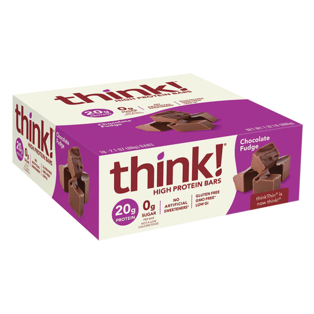 Wholesale Think! Chocolate Fudge Protein Bar 2.1 Oz- Bulk