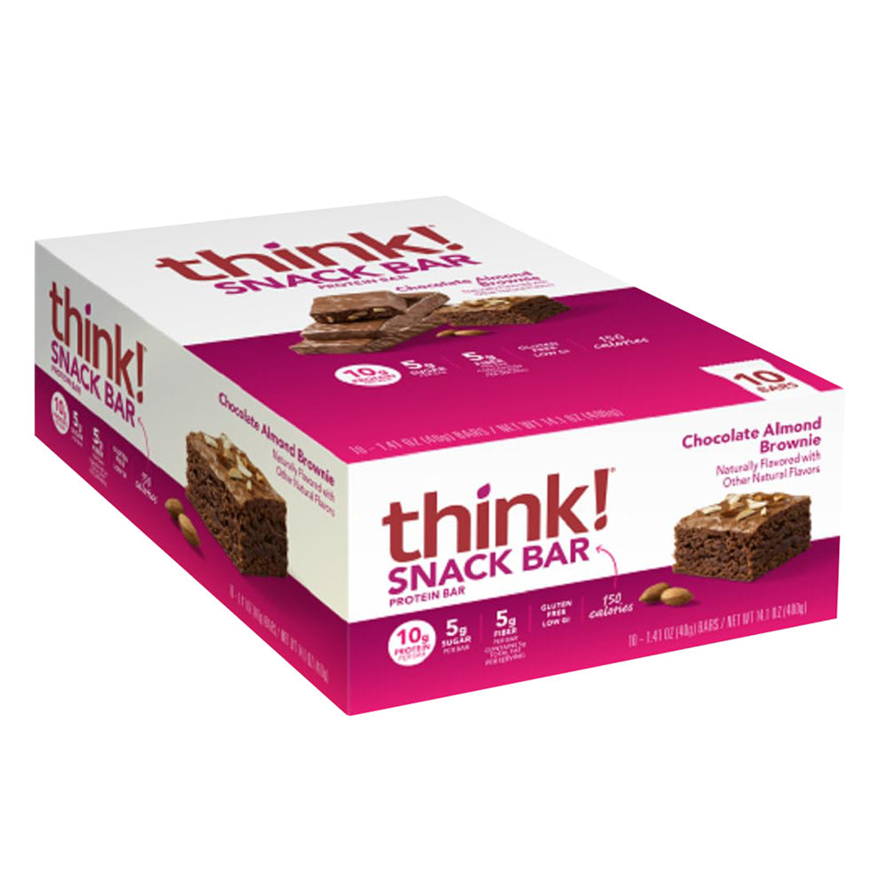 Wholesale Think Thin Chocolate Almond Brownie Protein Bar 1.41 Oz- Bulk