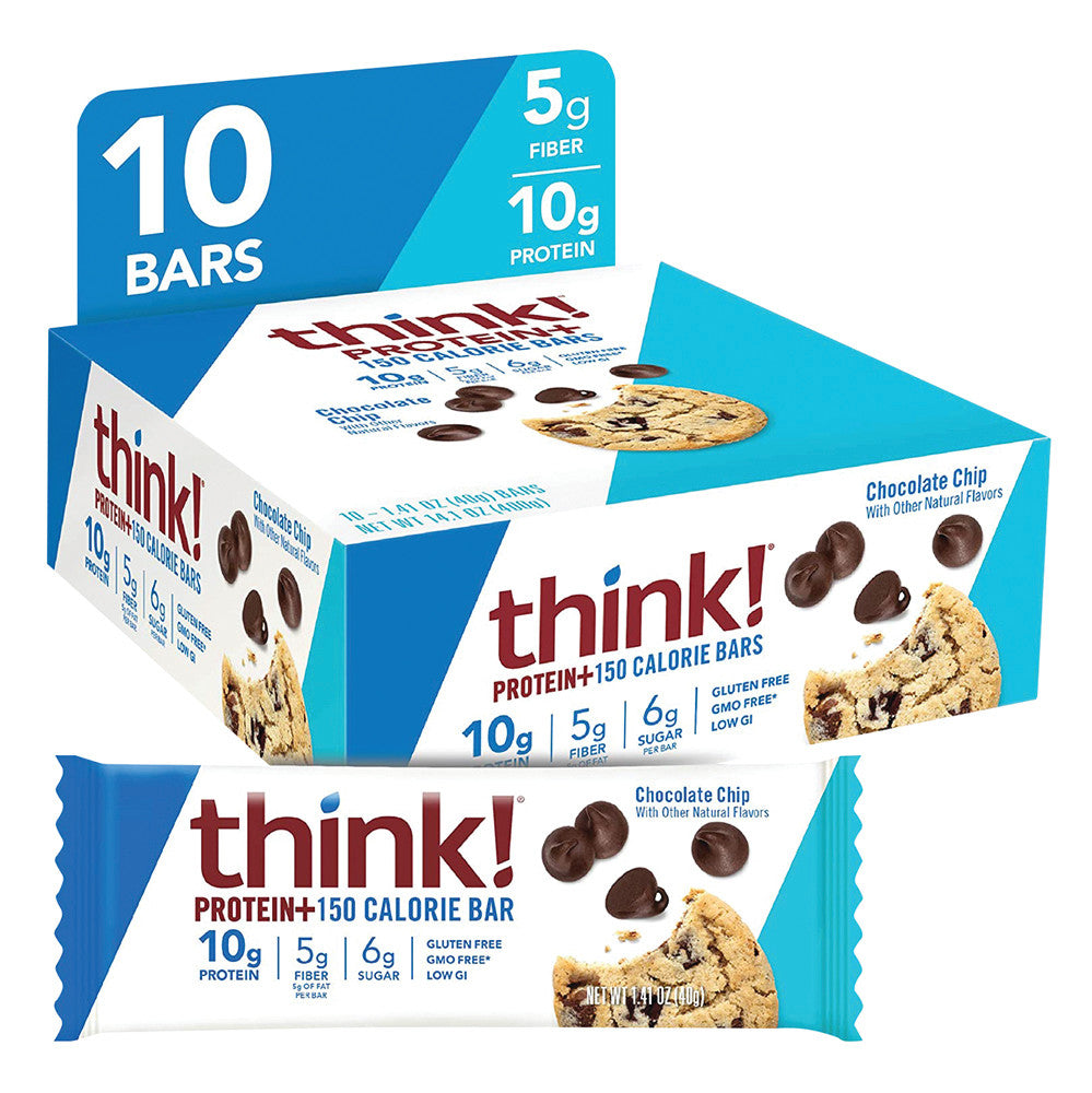 Wholesale Think! Chocolate Chip Protein Bar 1.41 Oz- Bulk