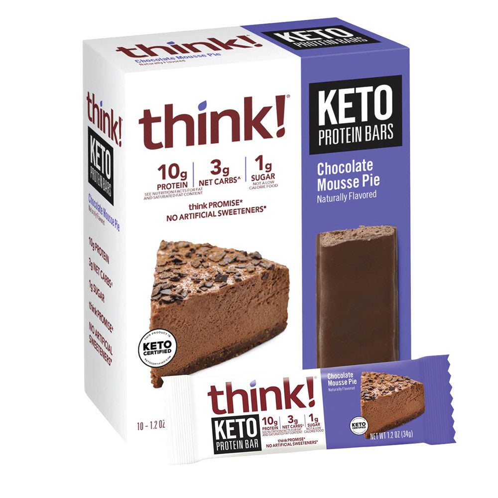 Wholesale Think! Keto Protein Chocolate Mousse Pie 1.2 Oz- Bulk