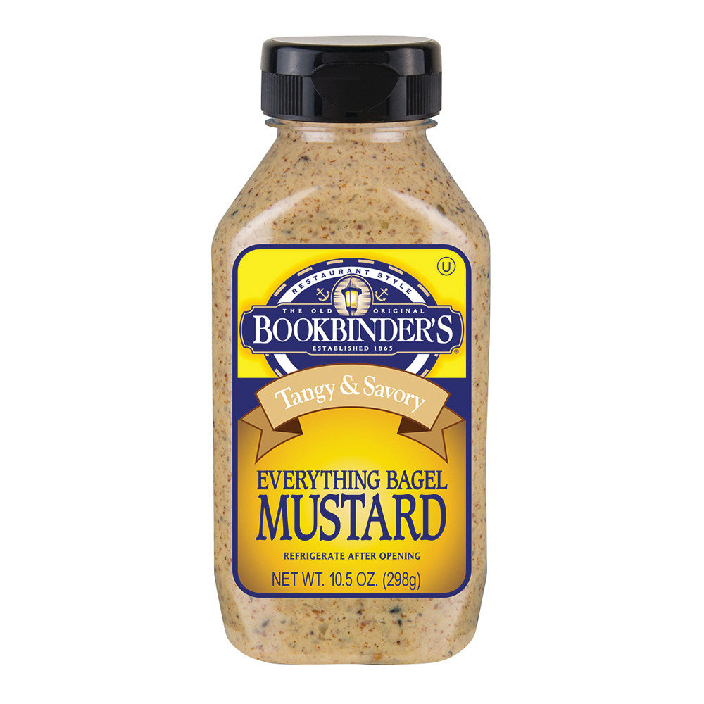 Wholesale Bookbinder'S Everything Bagel Mustard 10.5 Oz Bottle-9ct Case Bulk