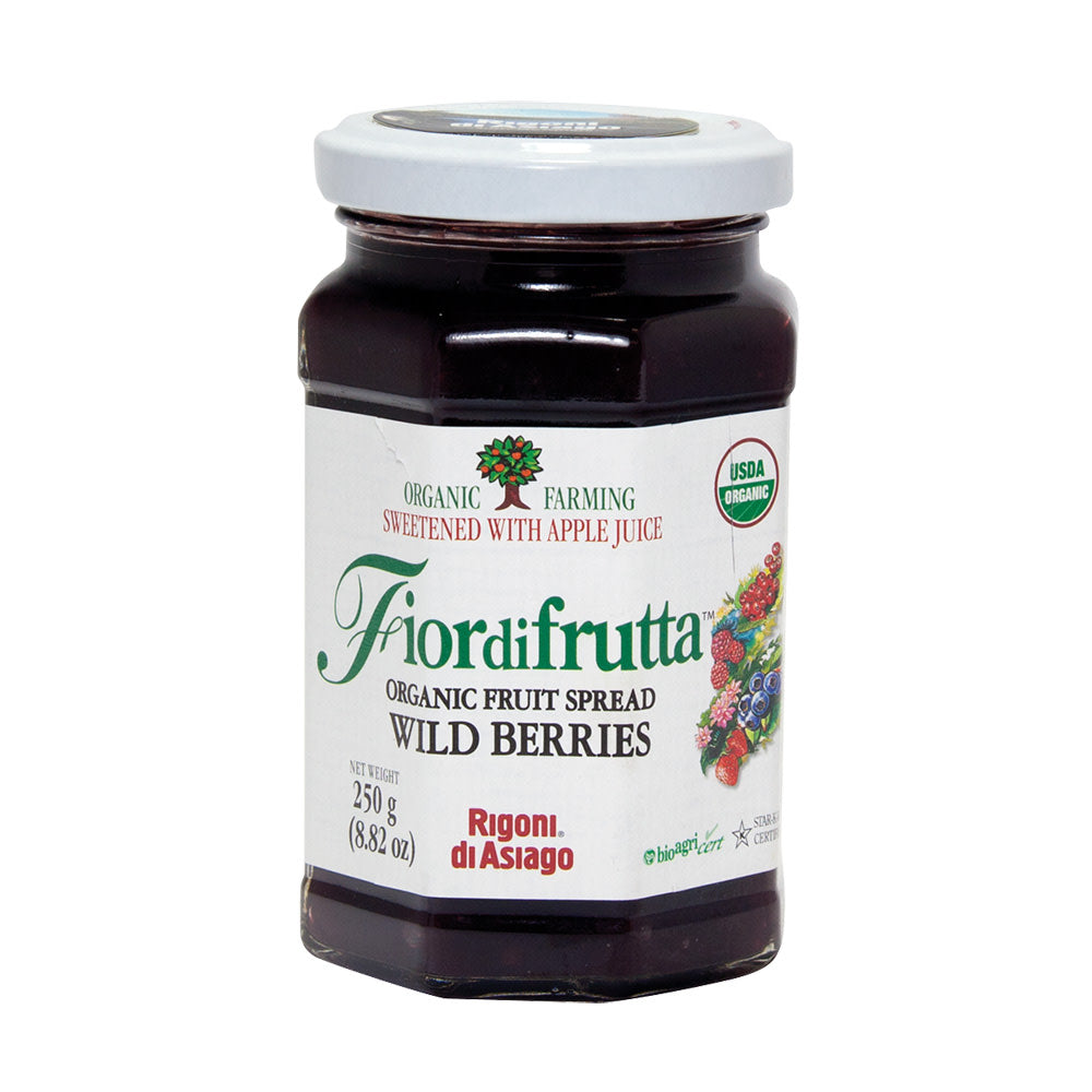 Wholesale Fiordifrutta Organic Wild Berries Fruit Spread 8.82 Oz Jar-6ct Case Bulk