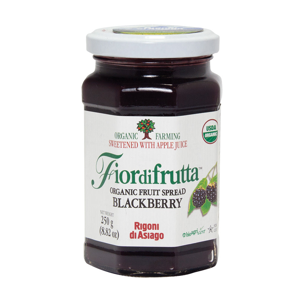 Wholesale Fiordifrutta Organic Blackberry Fruit Spread 8.82 Oz Jar-6ct Case Bulk