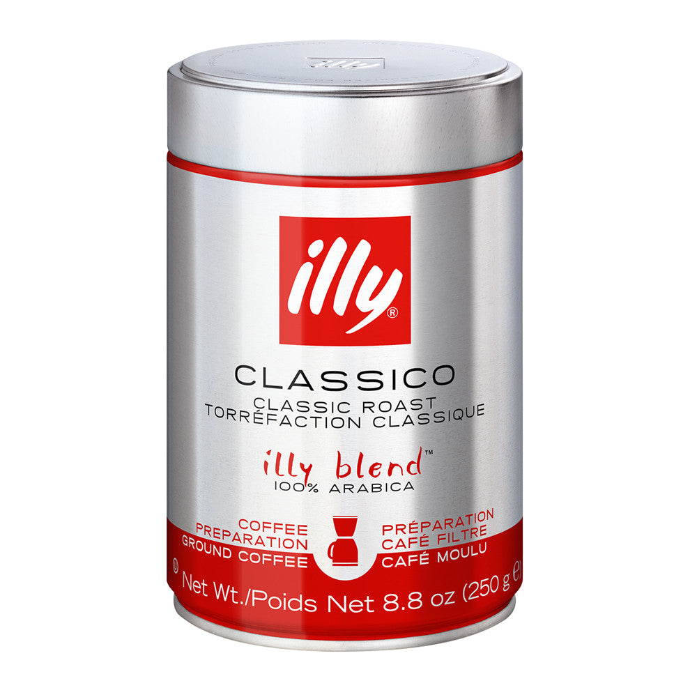 Wholesale Illy Ground Drip Classico Coffee Medium Roast 8.8 Oz Tin-6ct Case Bulk