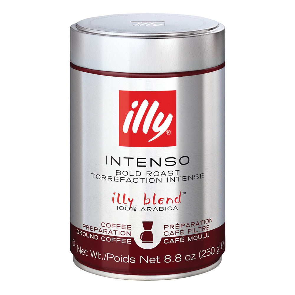 Wholesale Illy Ground Drip Intenso Coffee Dark Roast 8.8 Oz Tin-6ct Case Bulk