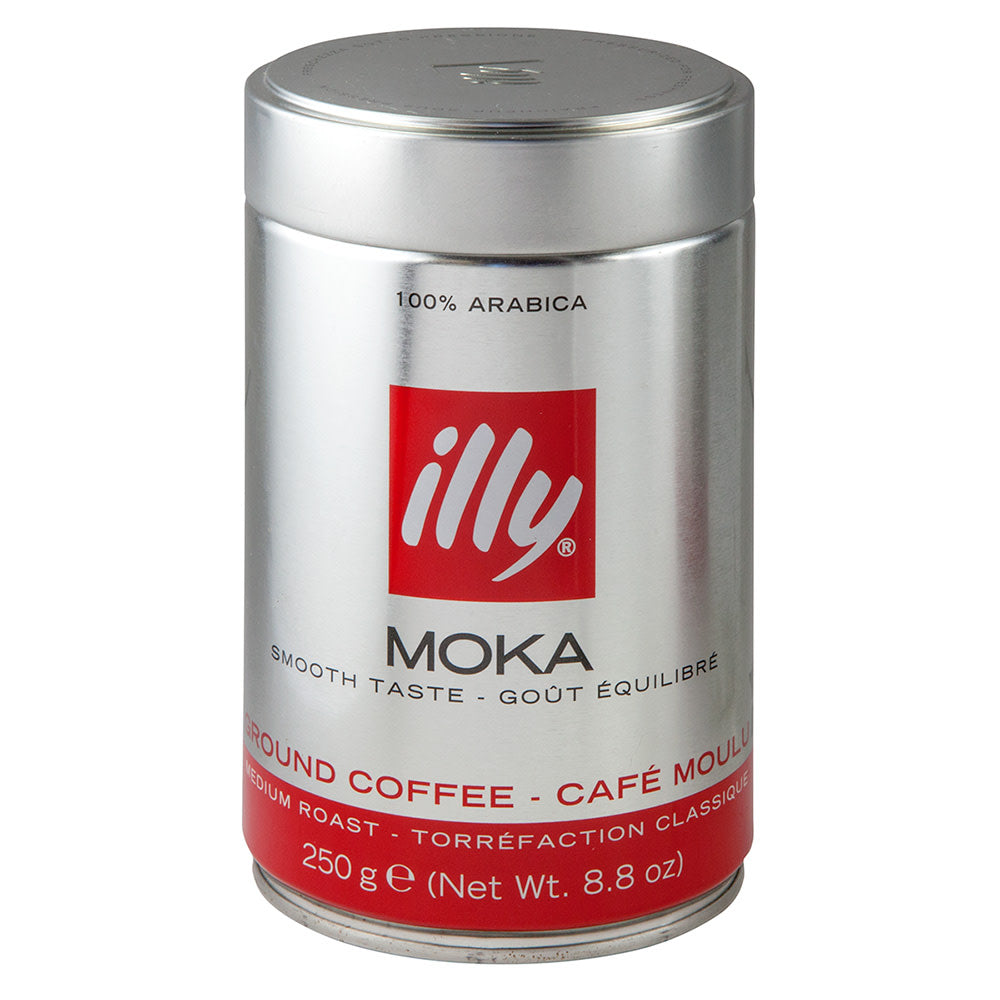 Wholesale Illy Ground Moka Classico Coffee Medium Roast 8.8 Oz Tin-12ct Case Bulk