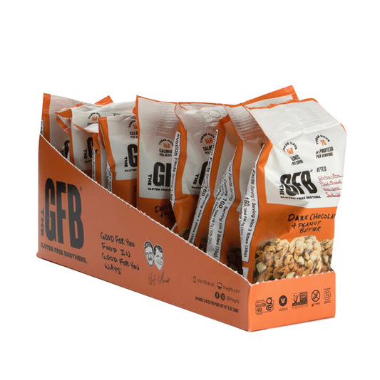 Wholesale The Gluten Free Brothers Dark Chocolate Peanut Butter Bites 1.2 Oz Bag- Bulk