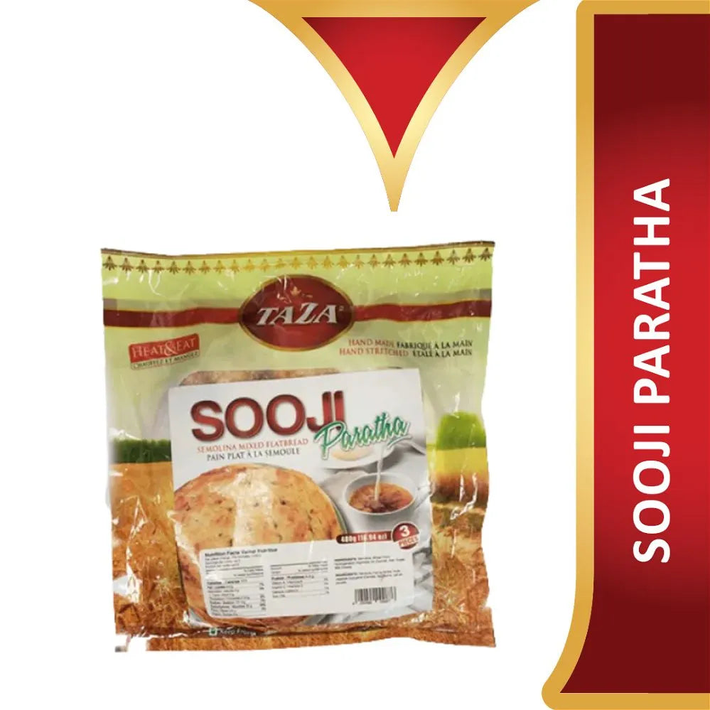 Wholesale Taza Foods Sooji Paratha 3pcs- Bulk