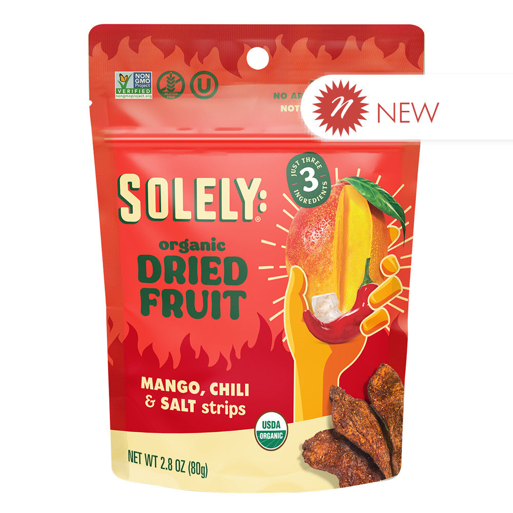 Wholesale Solely - Mango Strips Chil Salt Dried Frui - 2.8Oz- Bulk