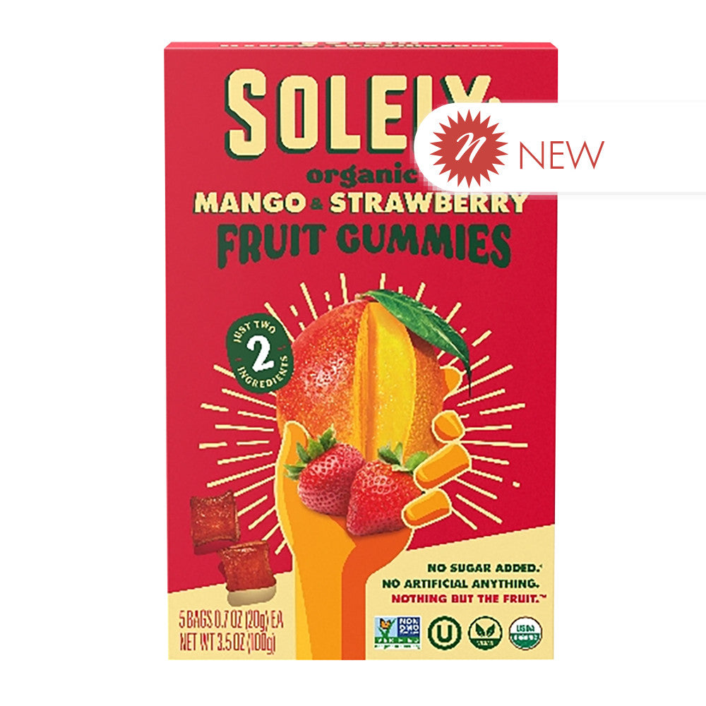 Wholesale Solely - Fruit Gummies - Mango&Stra(5Ct) - 3.5Oz- Bulk