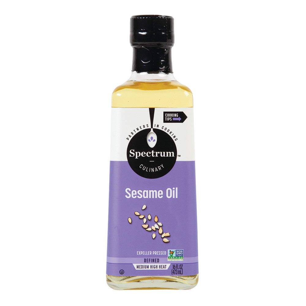 Wholesale Spectrum Refined Sesame Oil 16 Oz Bottle-12ct Case Bulk