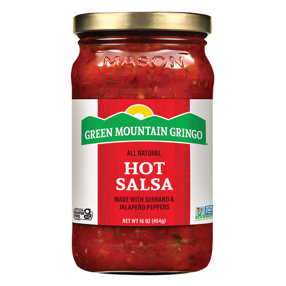 Wholesale Green Mountain Gringo Hot Salsa 16 Oz Jar- Bulk