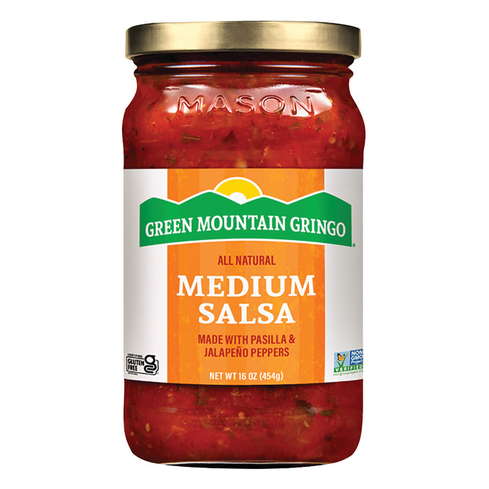 Wholesale Green Mountain Gringo Medium Salsa 16 Oz Jar-12ct Case Bulk