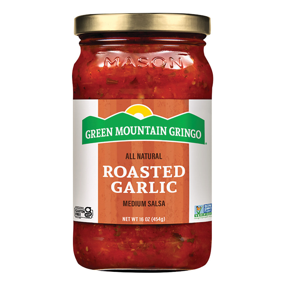 Wholesale Green Mountain Gringo Roasted Garlic Salsa-12ct Case Bulk